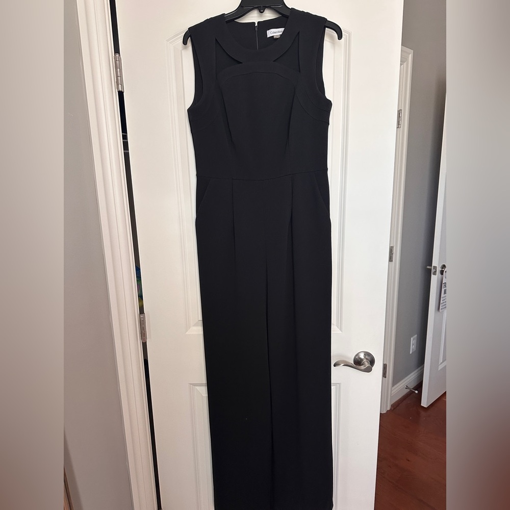Calvin Klein Sleeveless Wide-Leg Jumpsuit